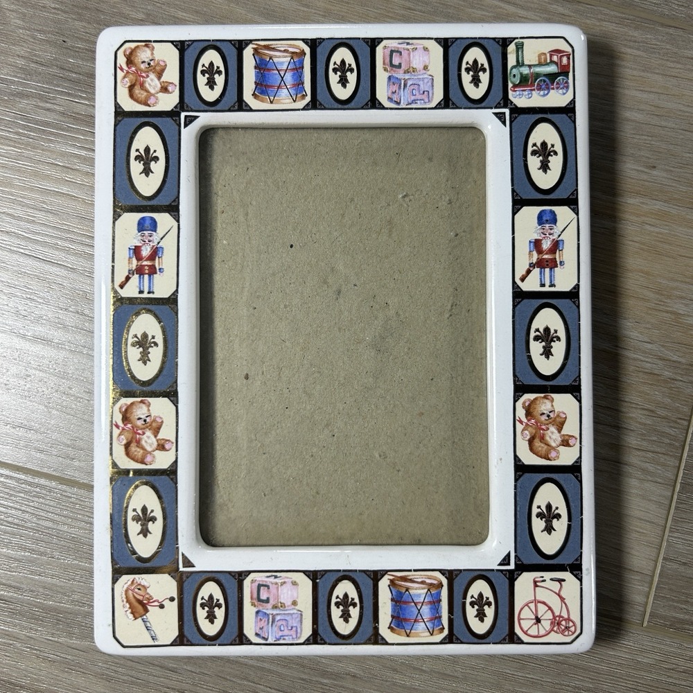 VTG 1986 Terragrafics Toy Motif‎ Nutcracker 7x5.5" Standing Picture Frame